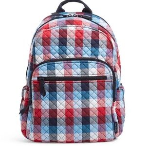 Vera Bradley•NWT•Campus Backpack~Patriotic Plaid•17”x 11”x 8”•Holds a 15” Laptop